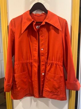 GRANT VINTAGE Classic Women's Red Button-Front Jacket
